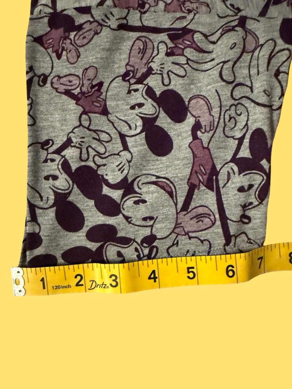 LuLaRoe Gray and Purple Mickey Print Short Sleeve Tee - Picture 5 of 6